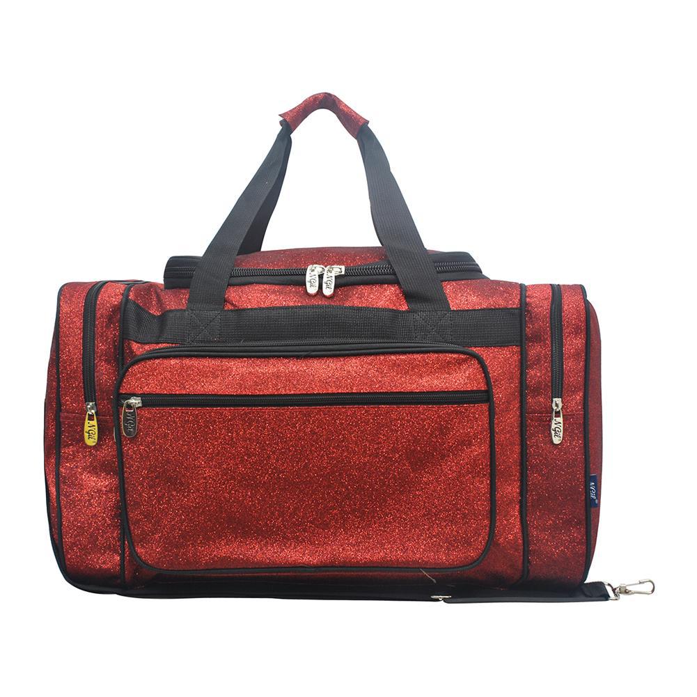 Red Glitter NGIL Canvas Carry on 20