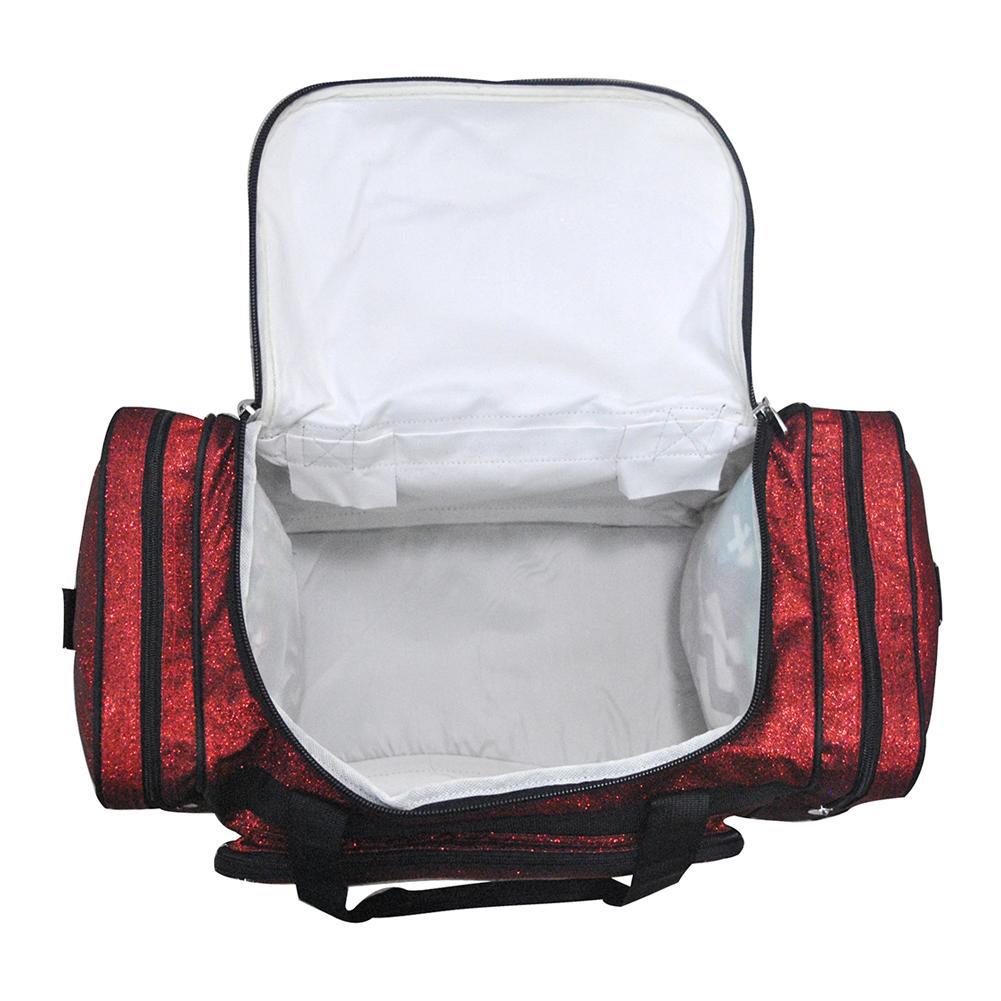 Red Glitter NGIL Canvas Carry on 20