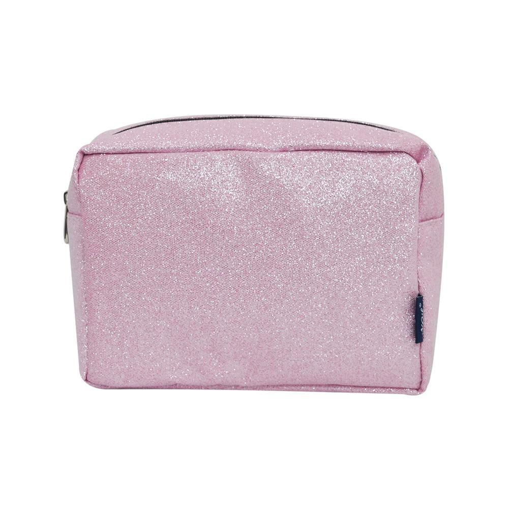 Pink Glitter NGIL Large Cosmetic Travel Pouch