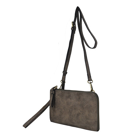 Taupe Gary Faux Leather NGIL Crossbody/Wristlet