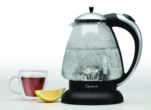 Capresso 259 H2O Plus Glass Water Kettle, Polished Chrome