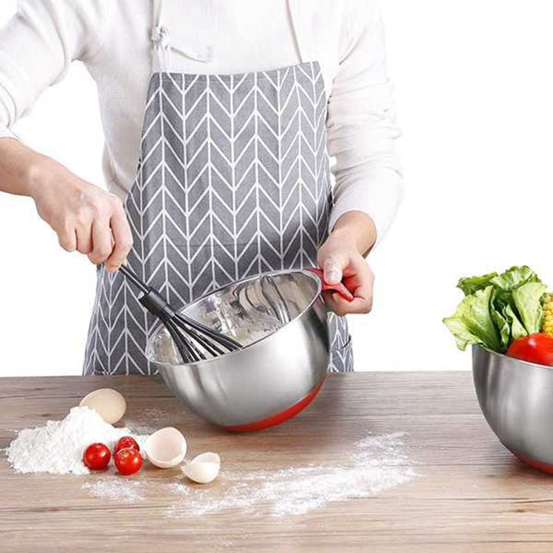 Non-Slip Mixing Bowls with Airtight Lid & Grater