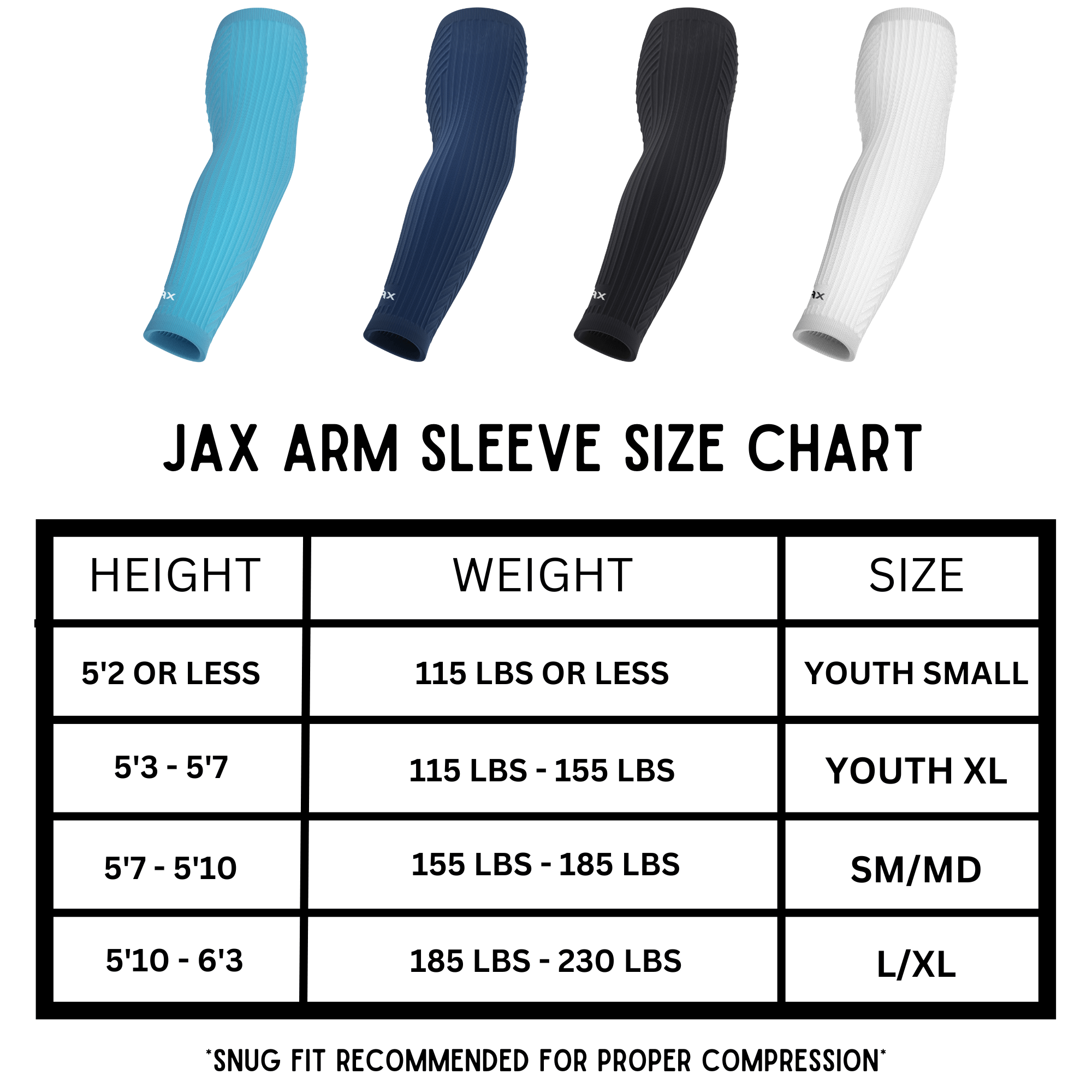 Jax | Restore Recovery Premium Arm Sleeve - Baby Blue