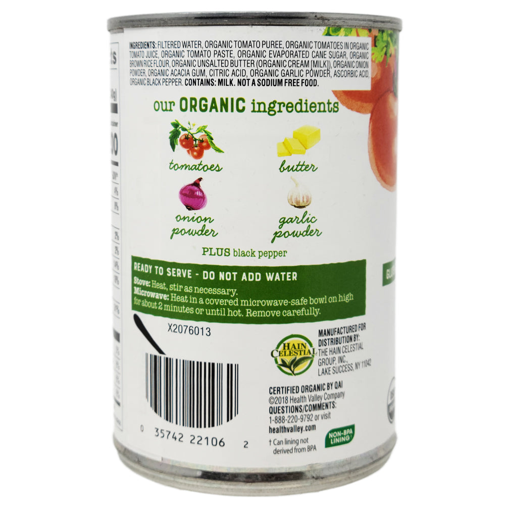 Health Valley Tomato No Salt Added Soup-15 oz.