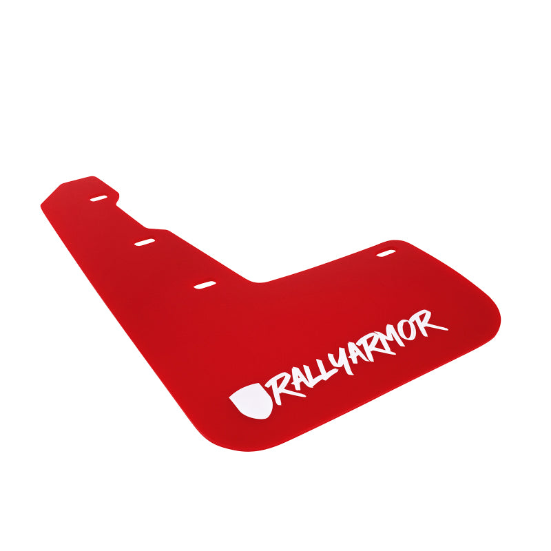 Rally Armor UR Mudflaps Red Urethane White NEW Logo Subaru 2015-2021 WRX / 2015-2021 STI