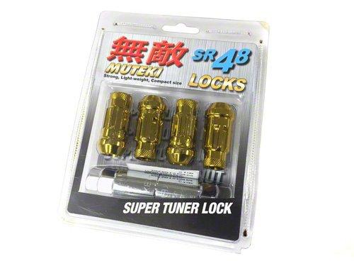 Wheel Mate Muteki SR48 Lock Sets Open Ended Gold 12x1.25 48mm Universal