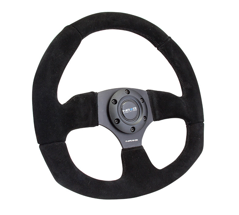 NRG 320mm Sport Suede Steering Wheel Flat Bottom Universal