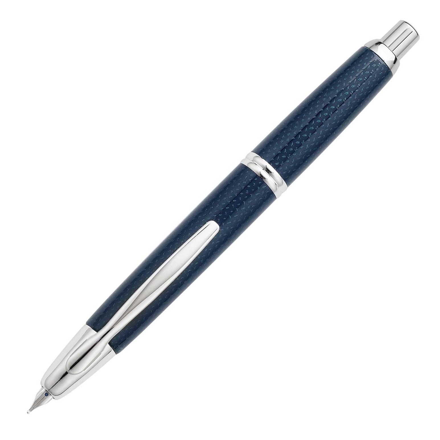 Pilot Vanishing Point Retractable Fountain Pen Blue Carbonesque