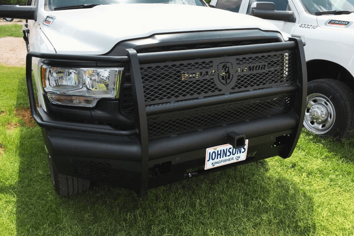 Road Armor Vaquero 4192VF26B 2019-2024 Ram 2500/3500 Non-Winch Front Bumper with Full Guard and 6 Sensor Holes and 2