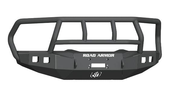 Road Armor Stealth 4151F2B 2015-2018 Ram Rebel 1500 Winch Front Bumper with Titan II Guard and Square Light Cutouts