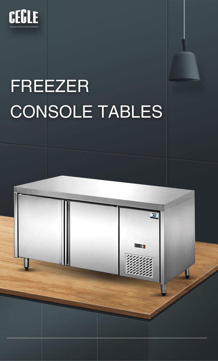 Stainless Steel Food Prep Table Refrigerator Restaurant hotel canteen back kitchen counter freezer