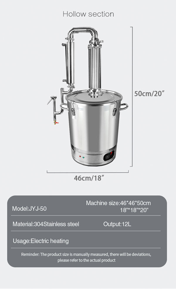 Stainless steel distillation machine all copper hollow crystal tower lavender
