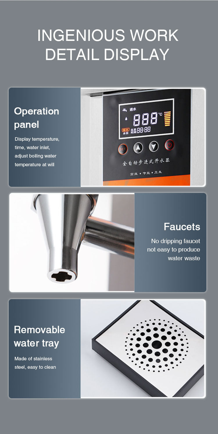 Commercial milk tea shop cafe restaurant using water boil10L Step-by-step water heater Stainless steel er