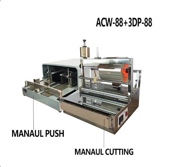 ACW-88 +3DP-88 Manual Type Perfume Box Overwrapping Packaging Machine