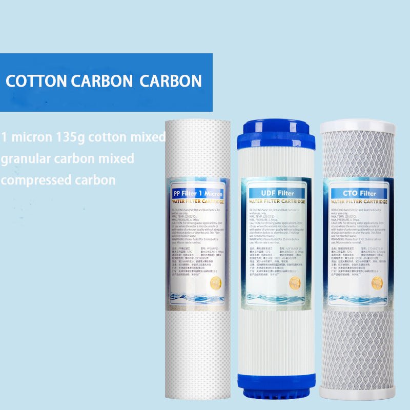Filter combination set pure water machine water purifier front 3-stage 10-inch filter element PP cotton activated carbon three-stage pre-filter