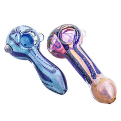 Color Changing Spoon Pipe and Two Tone Glass Pipe Set | Free Shipping