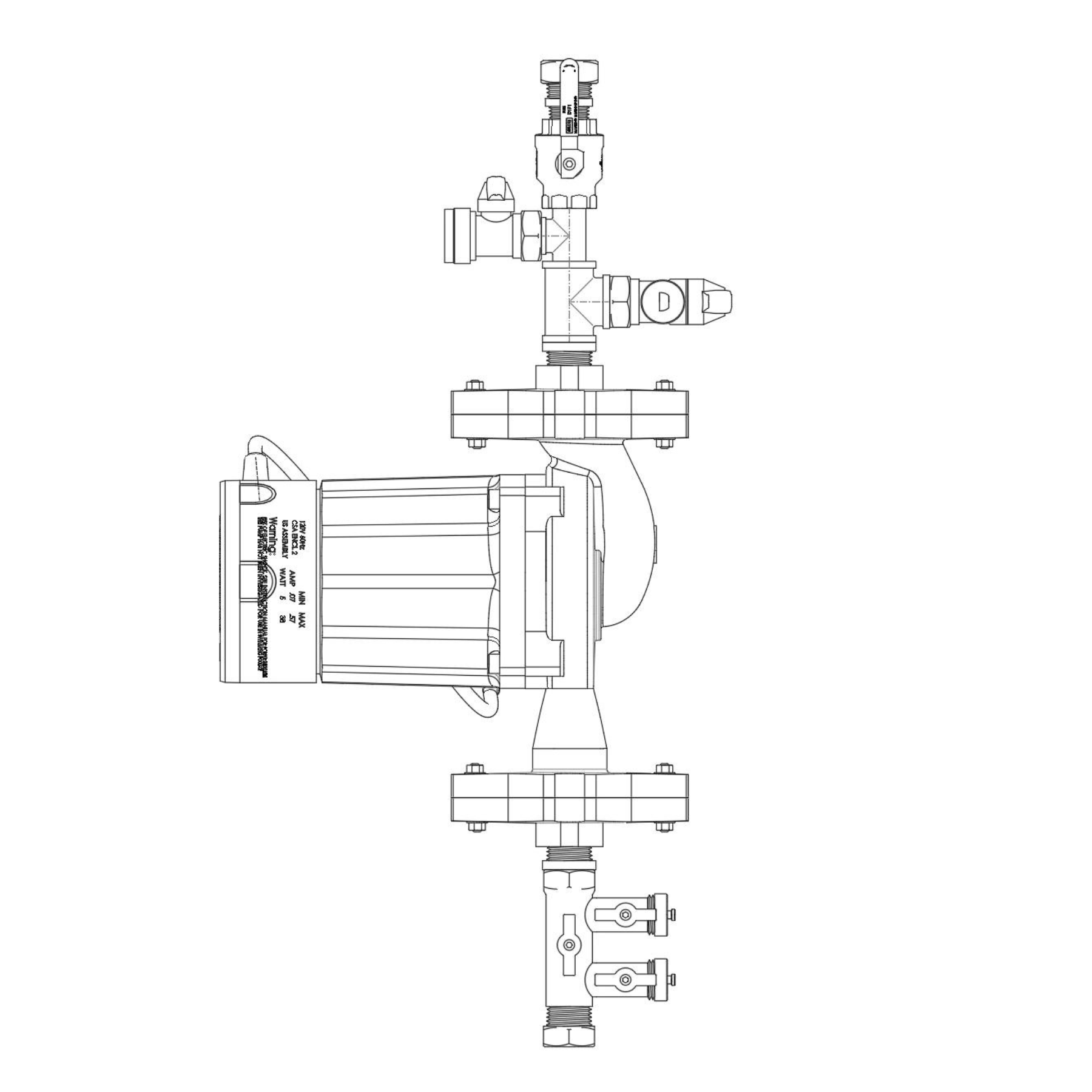 DIY Solar Pumping Station Grundfos 26-150 F - 45 ft Head - Single 3 Speed Cast Iron Pump - 3/4