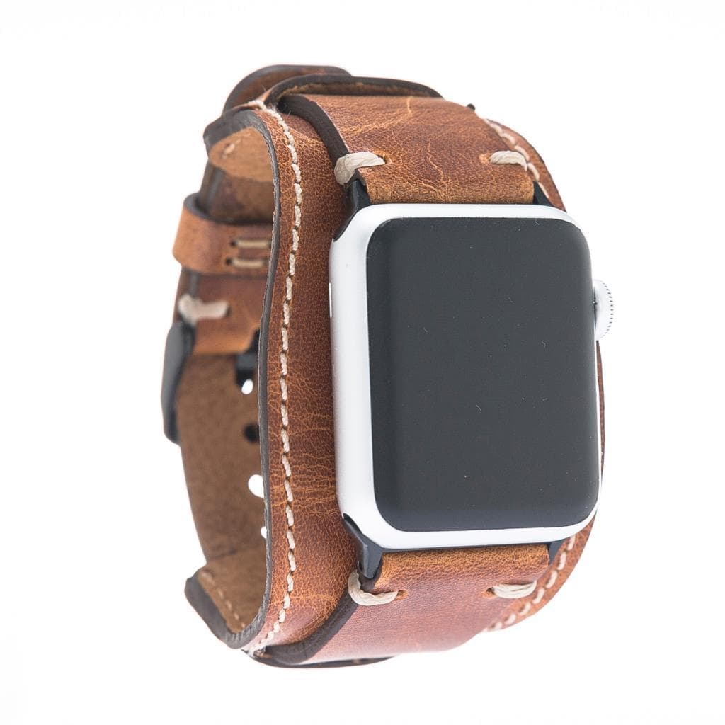 Leather Apple Watch Bands - Pulsar Cuff Style
