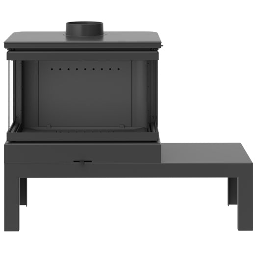 KFD STO  MAX WIDE BENCH  14 3F 3 sided glass fireplace - Wide bench included