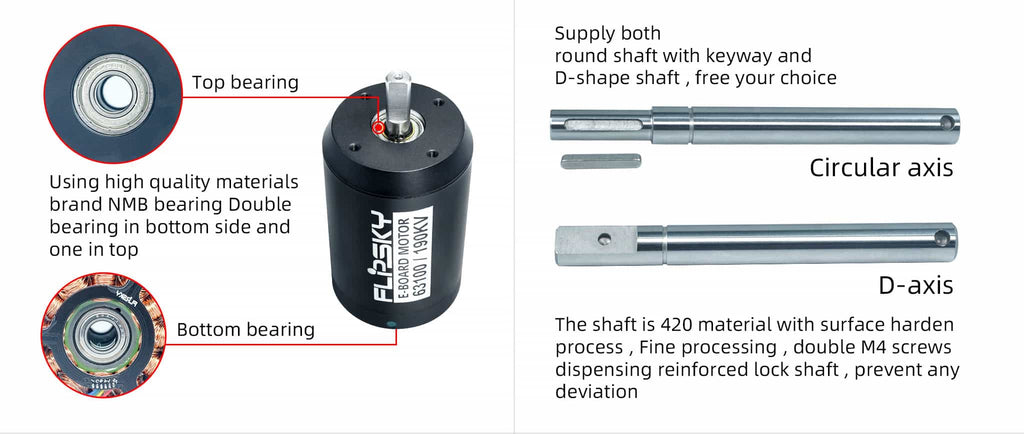 Flipsky Sensored Outrunner Brushless DC Motor Battle hardened 63100 14 ...