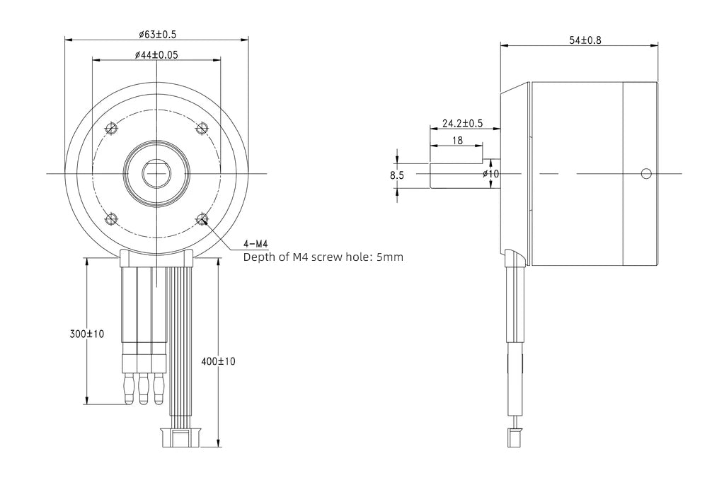 Flipsky Battle hardened 6354 Motor drawings