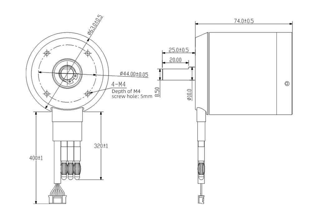 Flipsky Battle hardened 6374 Motor drawings