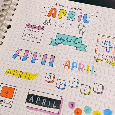 🎂April 2022 Cute Title Ideas + Banner Ideas + Dividers — Stationery Pal