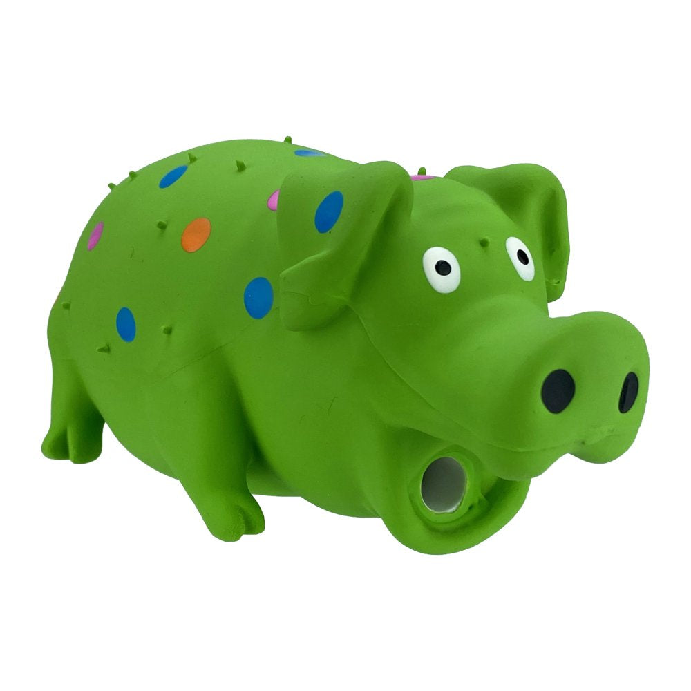 Playful Buddy Pigglesworth Latex Dog Toy, Grunting Noise, Color May Vary