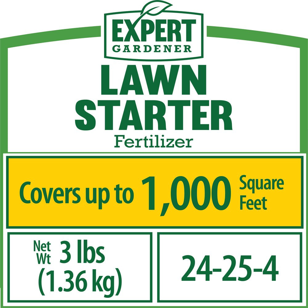 Expert Gardener Lawn Starter Lawn Food, 24-25-4 Fertilizer, 3 Lb.