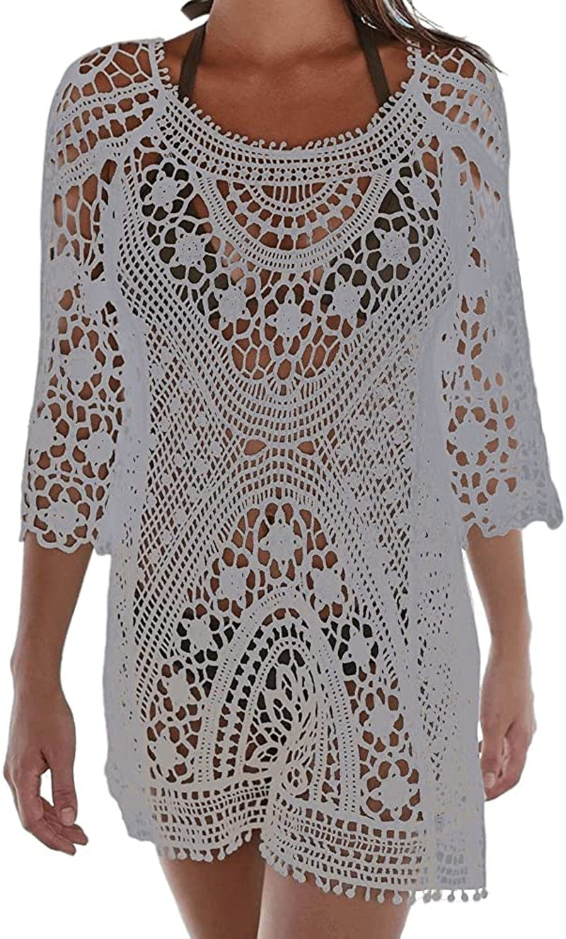 Lace Bikini Cover Up Backless