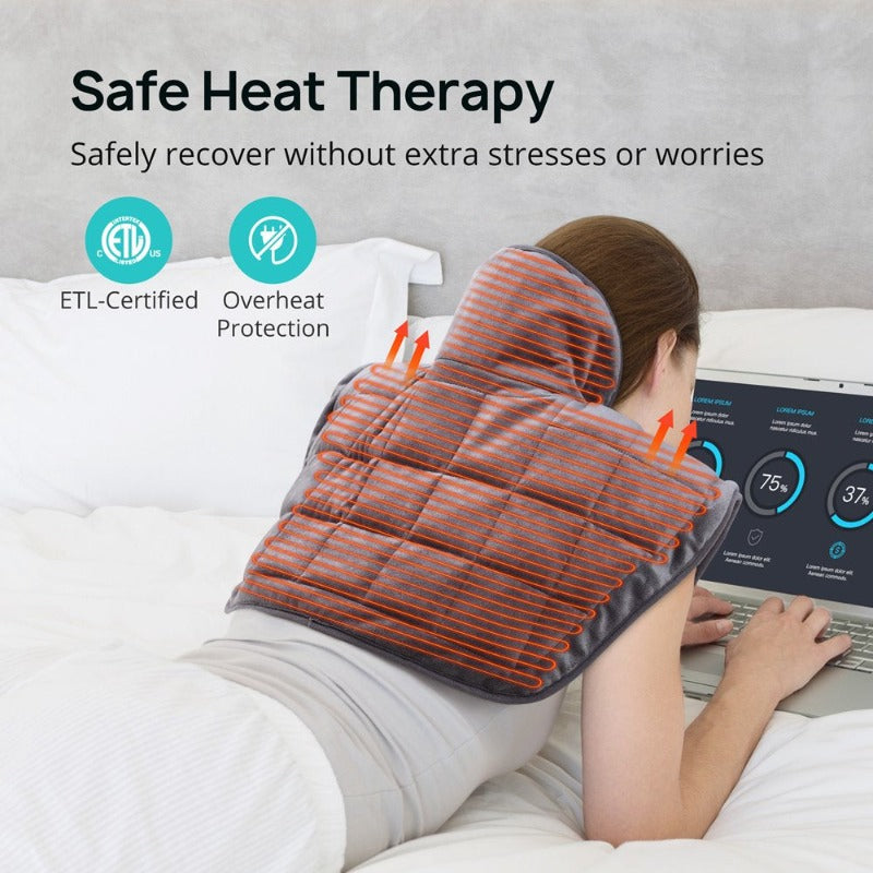 Large Heating Pad for Shoulders & Neck Pain Relief -19