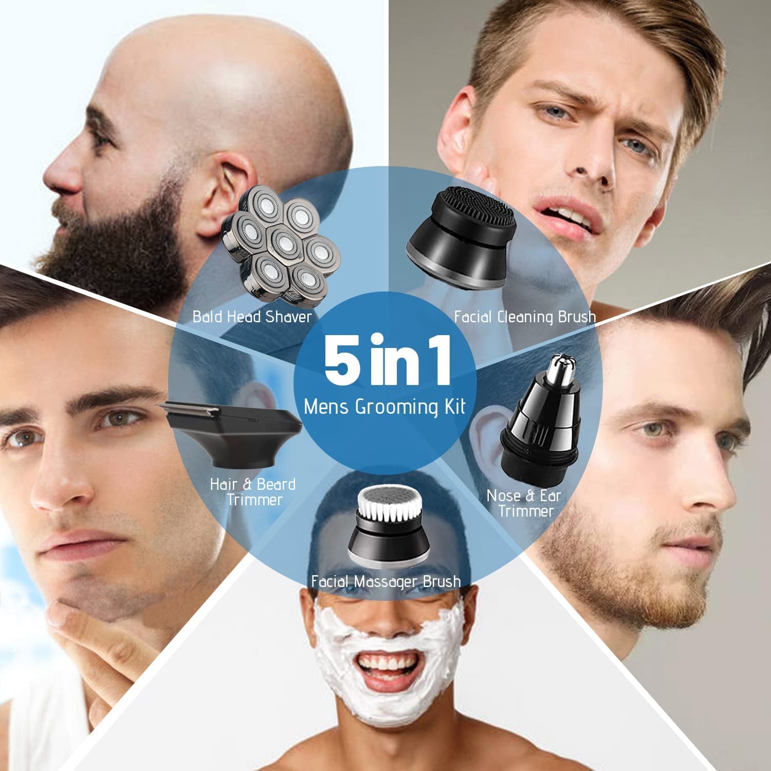 7D  Wet & Dry Rotary Heads Shaver