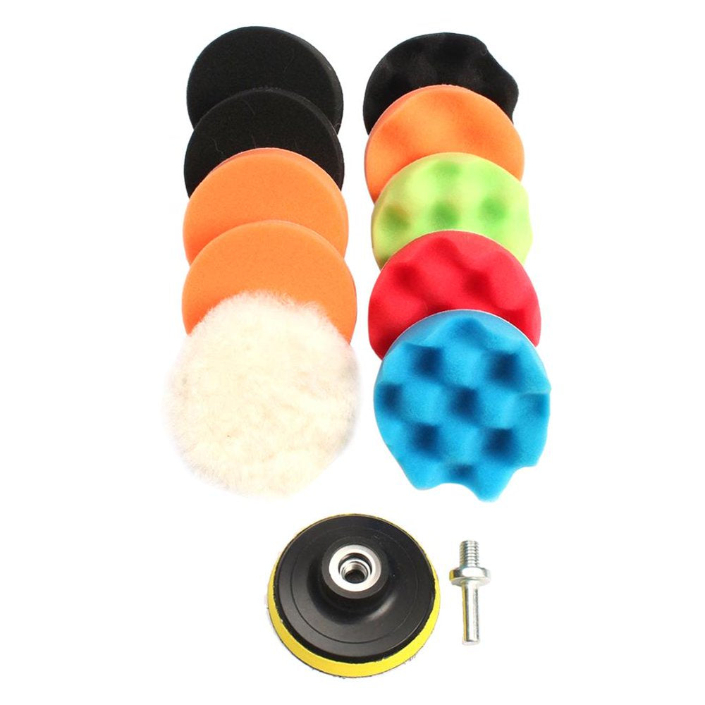 11 Pieces/Set 3 Inch Compound Drill Buffing Sponge Pads S for Car Sanding Polishing Ing