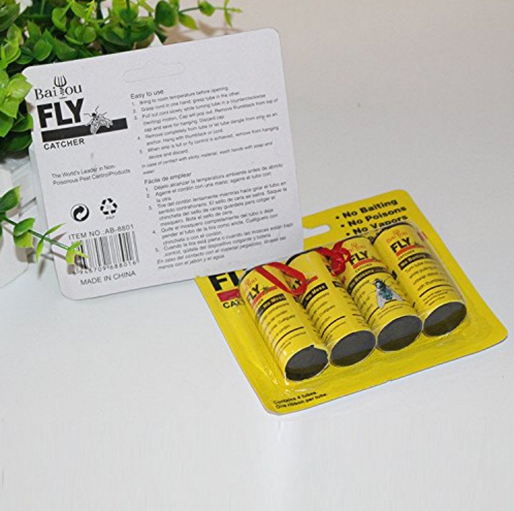 16 Pieces Fly Paper Strips, Fly Catcher Trap, Fly Ribbon, Fly Bait, Fly Trap, Super Value