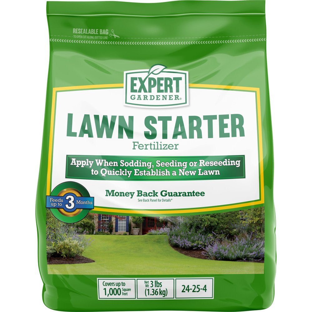 Expert Gardener Lawn Starter Lawn Food, 24-25-4 Fertilizer, 3 Lb.