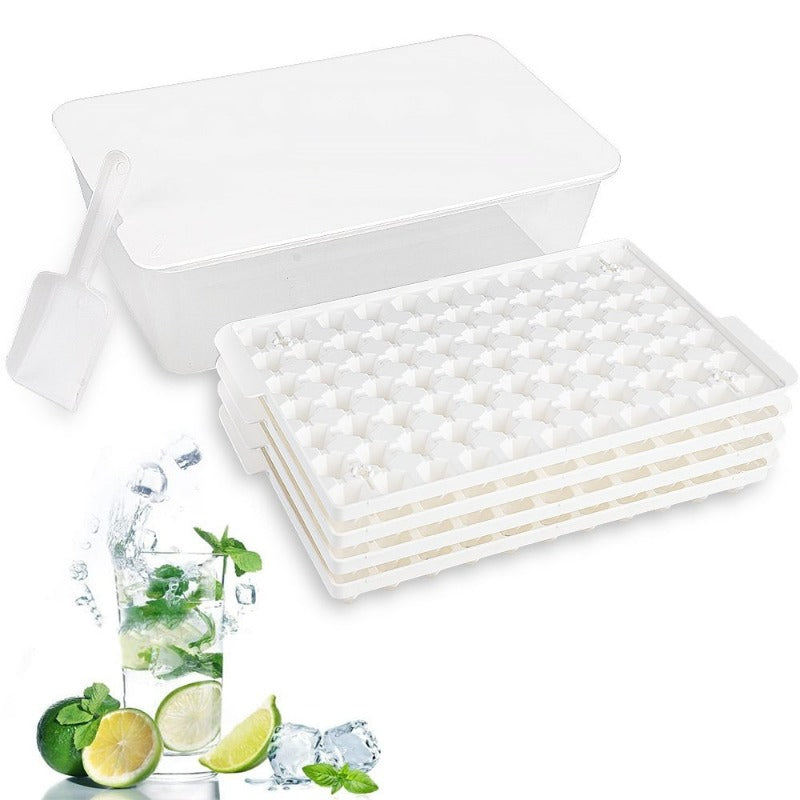 308 Pcs  Silicone Tiny Crushed Ice Cubes Molds for Chilling Drinks with Ice Bin Scoop