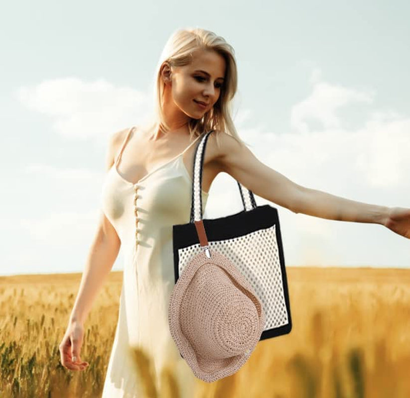 Straw Mesh Tote Bag for Women