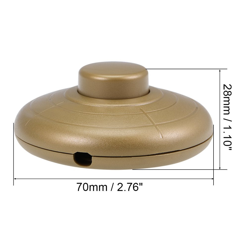 Lamp Foot Pedal Push Button Switch Nylon Gold 1Pcs