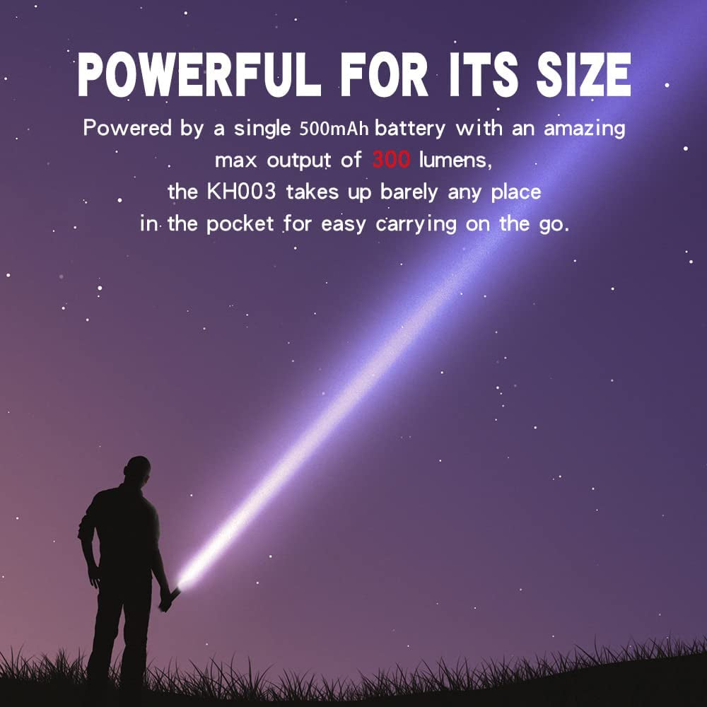 Pack of 5 Mini Small Pocket LED Flashlight USB Rechargeable