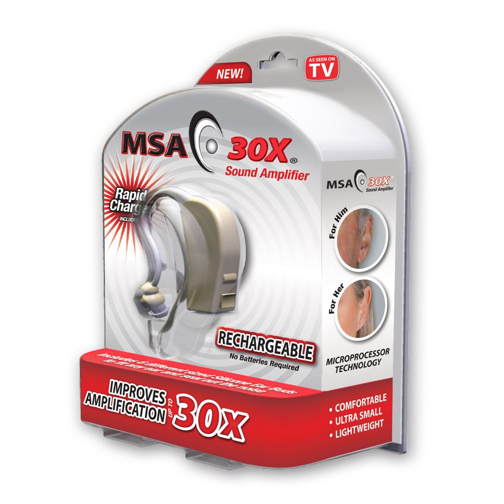 MSA 30X Sound Amplifier, Rechargeable and Lightweight (Beige)