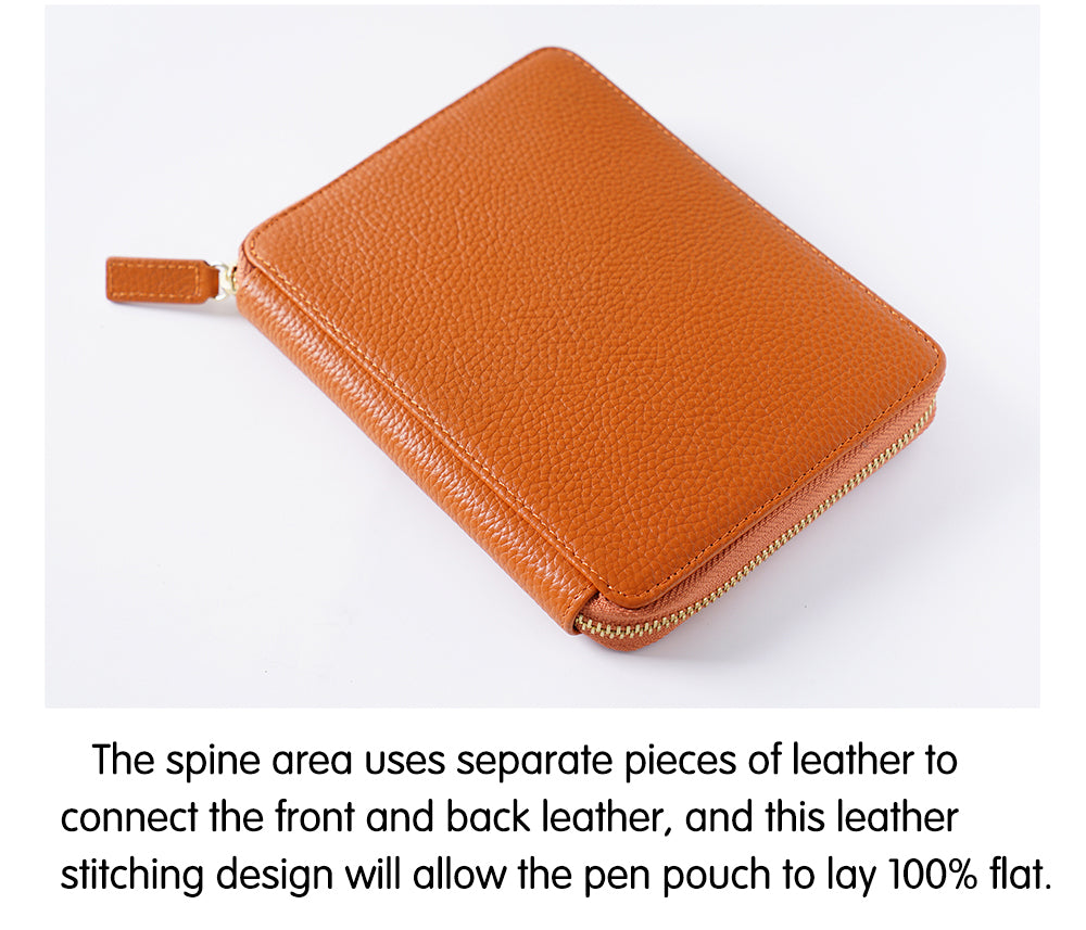 Moterm Leather Zipper Flyleaf - A6 (Pebbled)