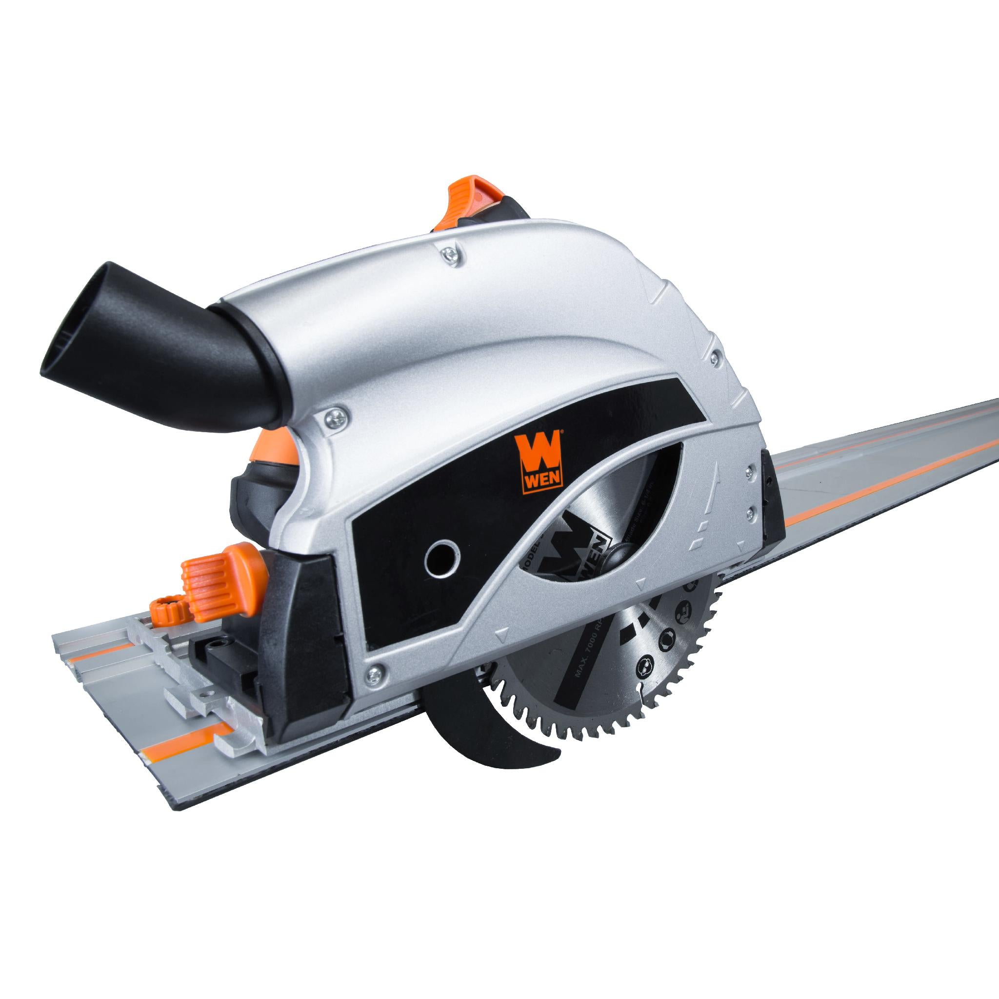 WEN 36055 9-Amp Plunge Cut Circular Track Saw with Two 27.5-Inch Tracks