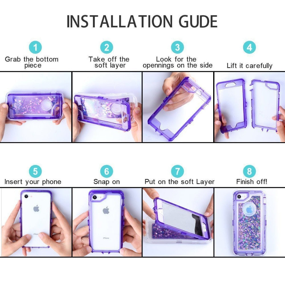 Liquid Glitter Protective iPhone Case