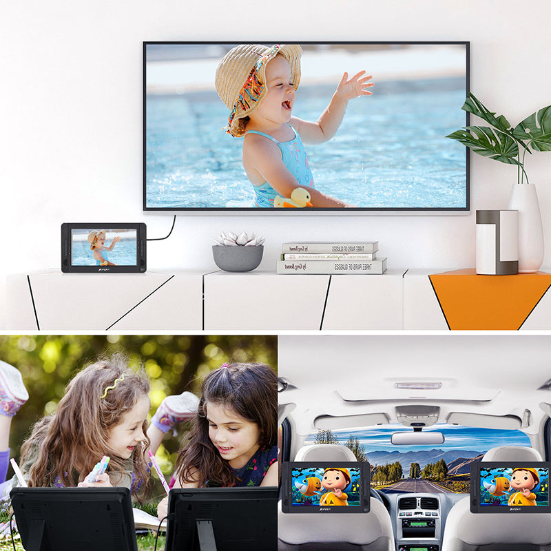 HD Bildschirm Tragbarer DVD Player Auto Kopfstütze Monitor USB AV HDMI