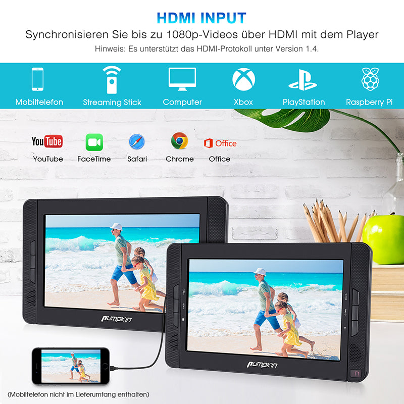 dvd player fürs auto mit 2 bildschirmen