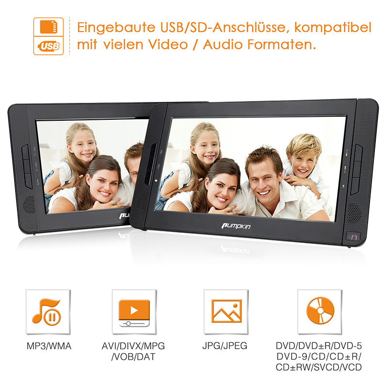 Tragbarer DVD Player mit Kopfhörern