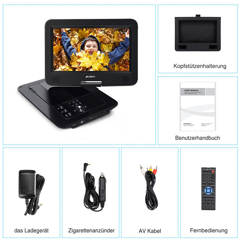 tragbarer dvd player 10 zoll