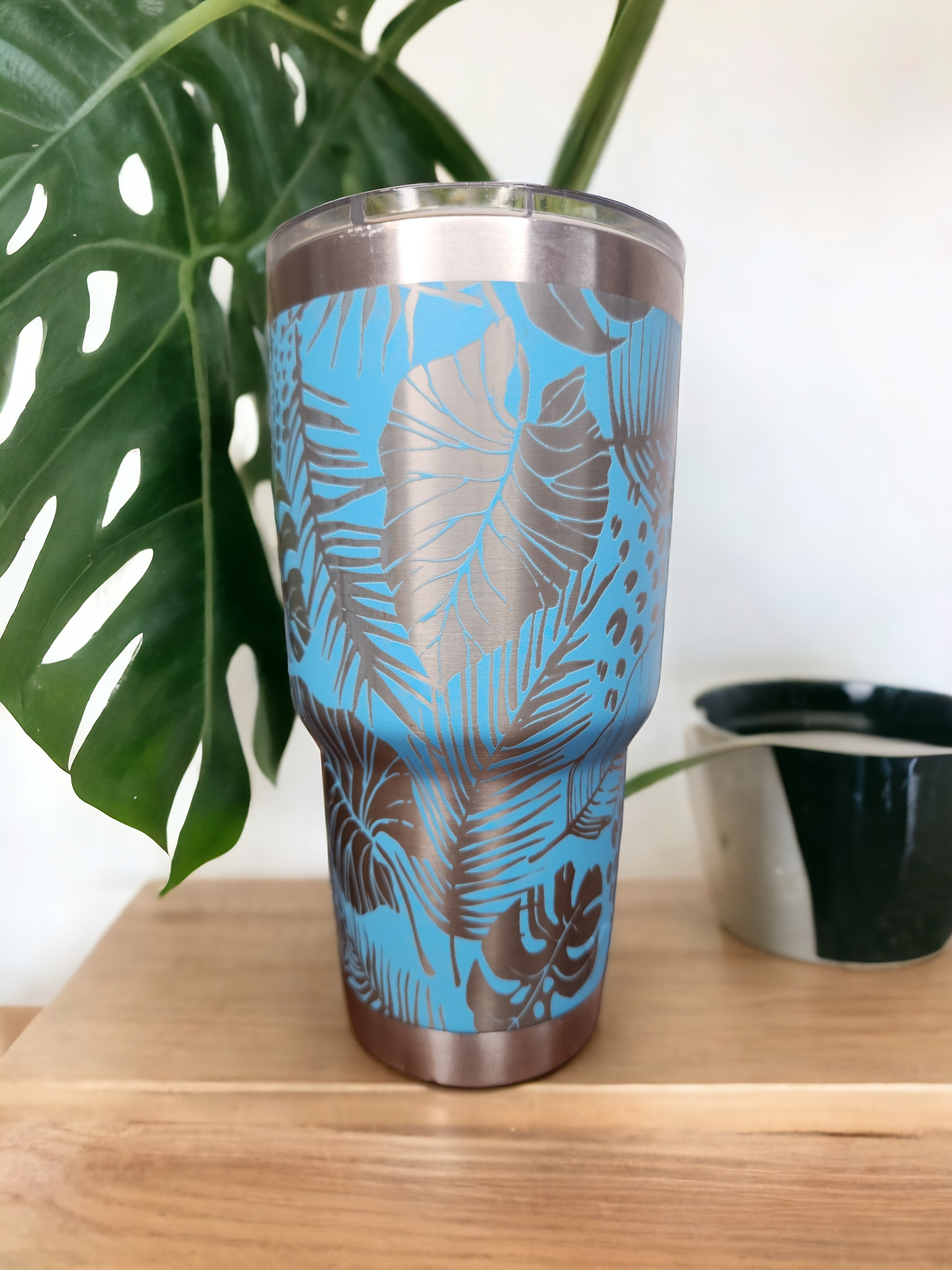 Tropical Laser Engraved 30 oz Tumbler