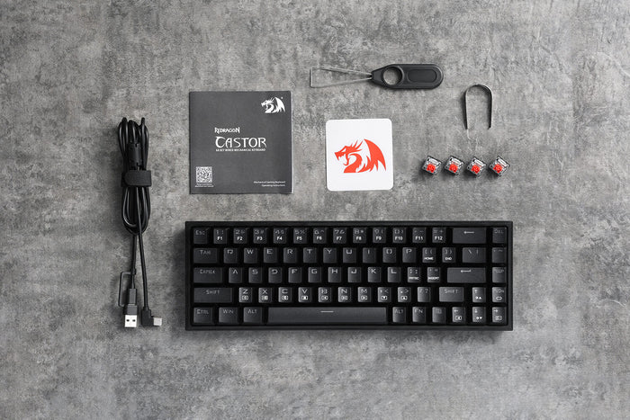 68 Keys Hot-Swappable Compact Mechanical Keyboard w/100% Hot-Swap Socket, Free-Mod Plate Mounted PCB &