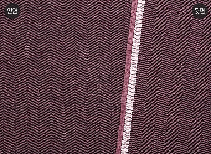 Korean Yarn Dyed Fabric - Byhands Linen Yarn Dyed Fabric, Herringbone Pattern, Marron Rose (EY20100-I)